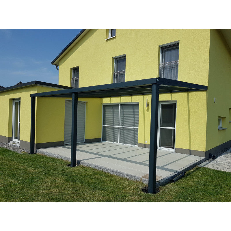 Breite: 3,00 m | TCC Terrassenüberdachung mit Stegplatten (Tiefe wählbar)