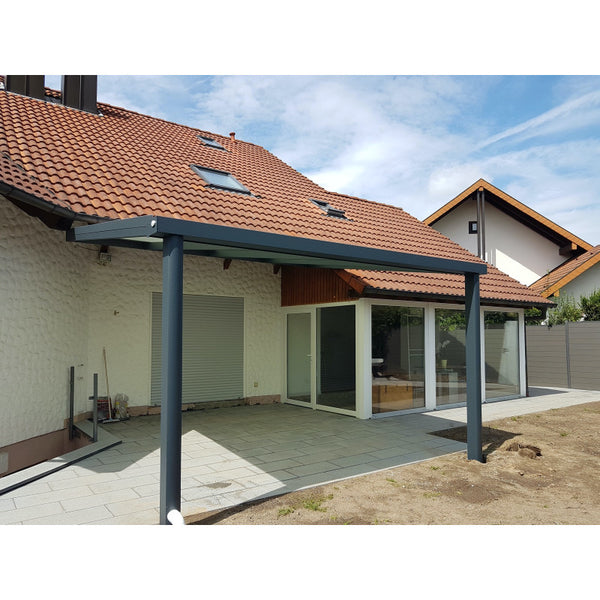 Breite: 3,00 m | TCC Terrassenüberdachung mit Stegplatten (Tiefe wählbar)