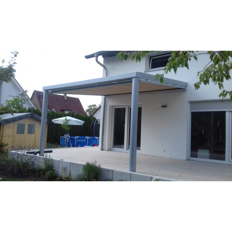 Breite: 6,00 m | TCC Terrassenüberdachung mit VSG–Glas 8,76 mm (Tiefe wählbar)