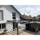 Breite: 6,00 m | TCC Terrassenüberdachung mit VSG–Glas 8,76 mm (Tiefe wählbar)