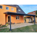 Breite: 6,00 m | TCC Terrassenüberdachung mit Überstand Stegplatten (Tiefe wählbar)